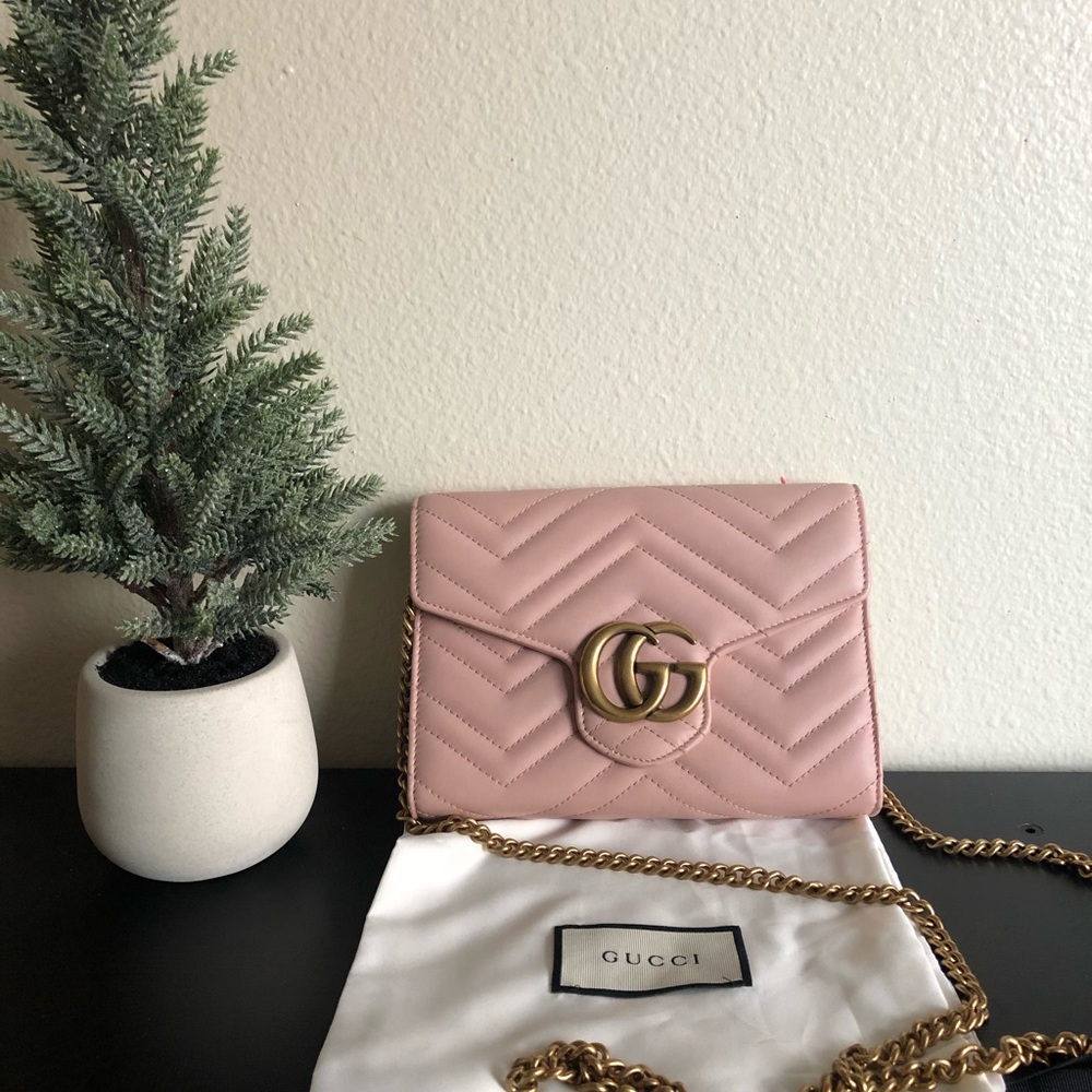 Gucci Pink Marmont Quilted Bag